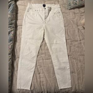 J. Crew White Skinny Jeans High-Waisted